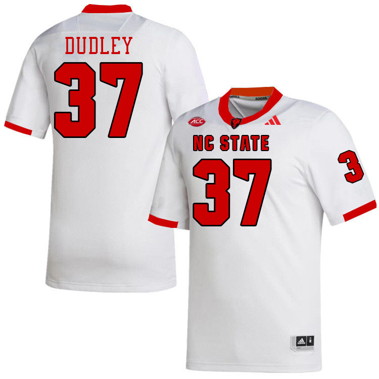 NC State Wolfpack #37 Terris Dudley College Football Jerseys Stitched-White